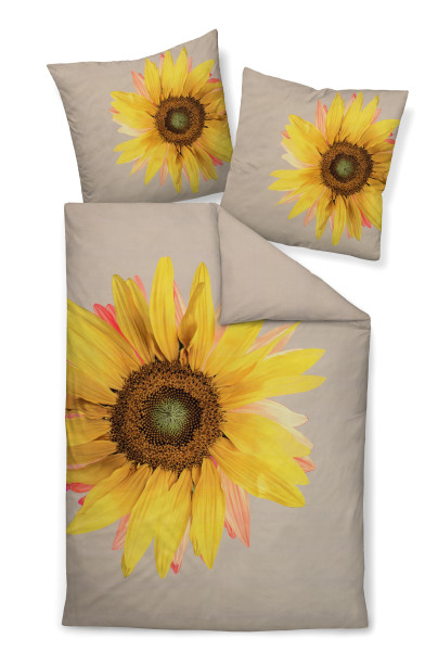 Bettwäsche MODERN ART S in gelb aus Baumwolle