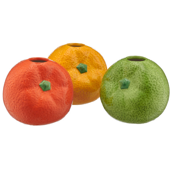 Vase Zitrusfrucht in bunt aus Keramik