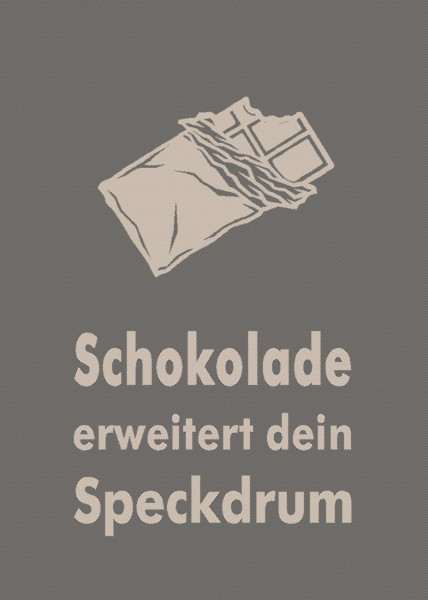 Geschirrtuch SCHOKOLADE... in schwarz aus Baumwolle