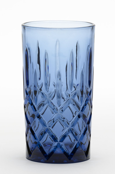 Trinkglas in blau aus Glas