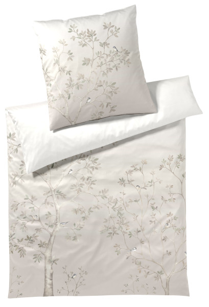 Bettwäsche AUTUMN GARDEN Satin in sand aus Baumwolle