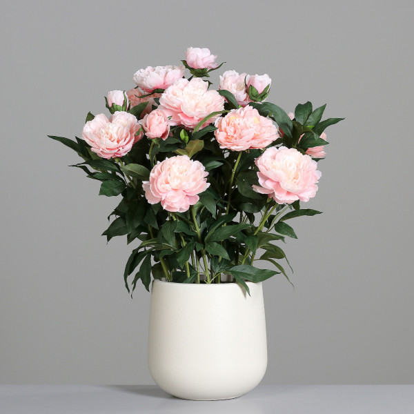 Kunstblume Päonien Arrangement in rosa aus Kunststoff