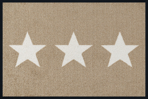 Fußmatte STARS sand in mehrfarbig aus Polyamid
