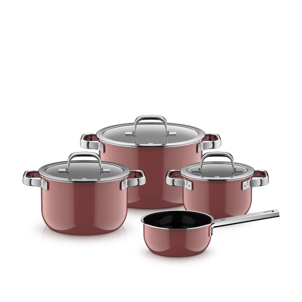 Kochtopf-Set WMF FUSIONTEC in pink aus Glas