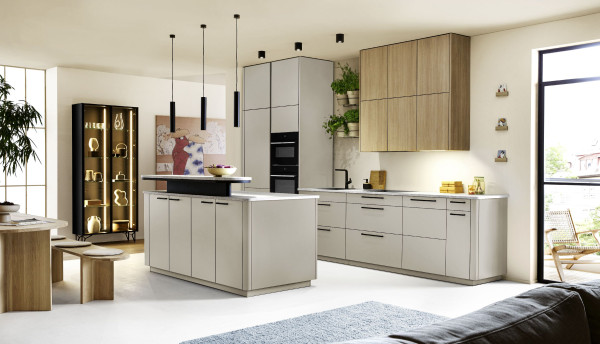 Einbauküche Interline Siesta in sand aus Lack