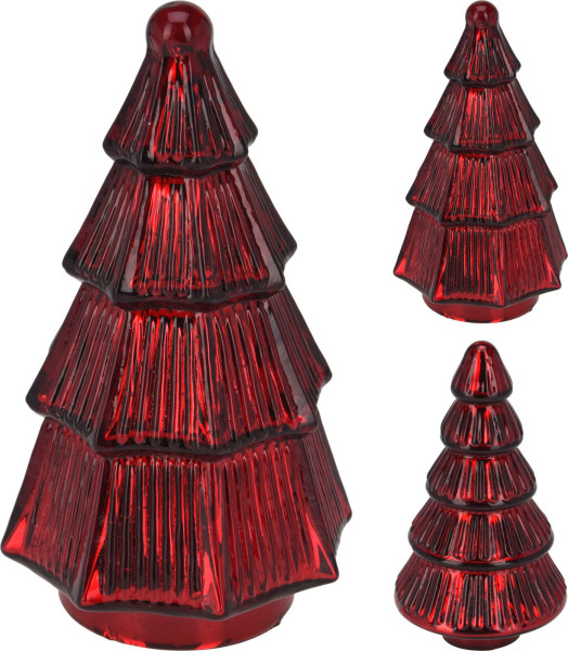 Weihnachtsbaum in rot aus Glas