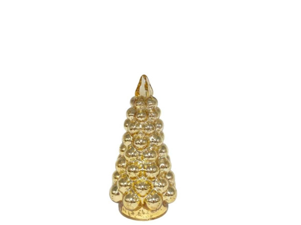 Weihnachtsbaum LED in goldfarben aus Glas