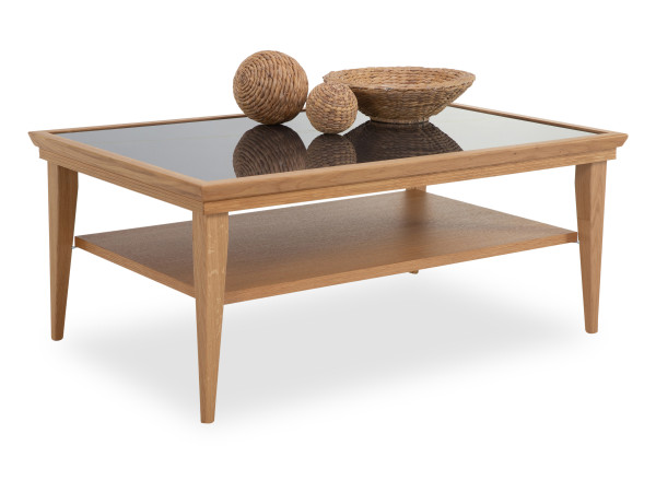 Couchtisch 1595 in taupe aus Glas