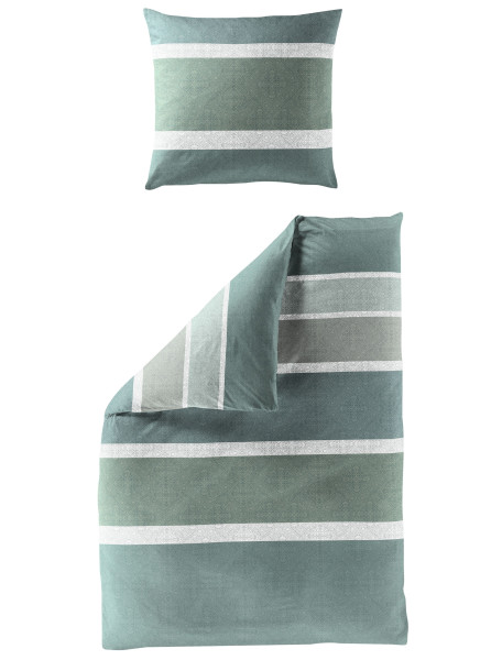 Bettwäsche Mako-Satin salbei aus Baumwolle