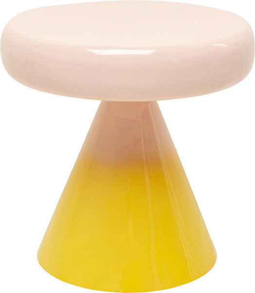 Beistelltisch RICI in gelb aus Stahl