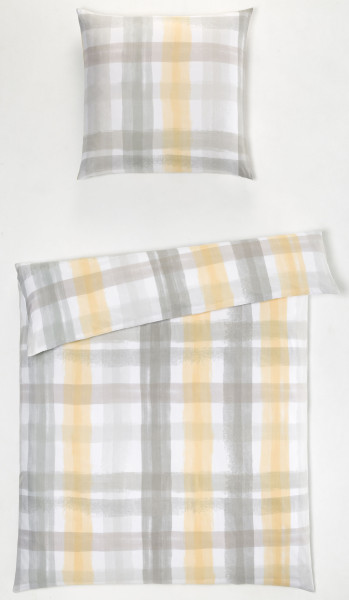 Bettwäsche EMILIA Microfaser in gelb aus Polyester