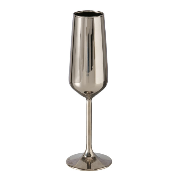 Sektglas ADORA in silberfarben aus Glas