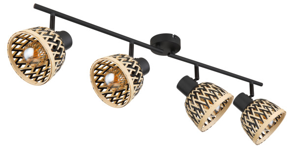 Wand-/Deckenspot COLLY in schwarz aus Metall