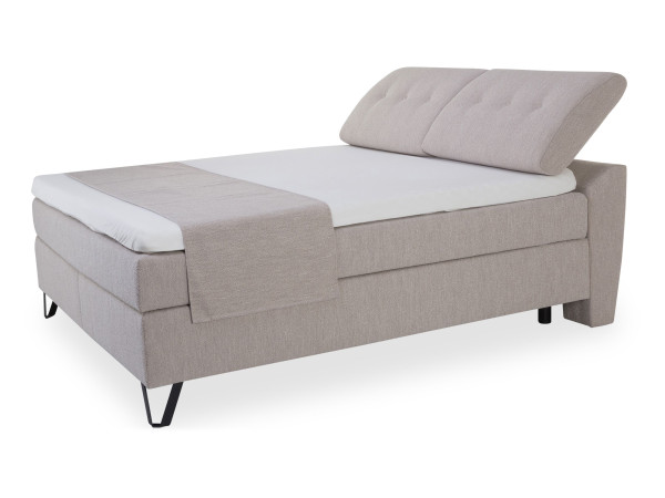 Boxspringbett vito ASETTO in natural aus Stoff
