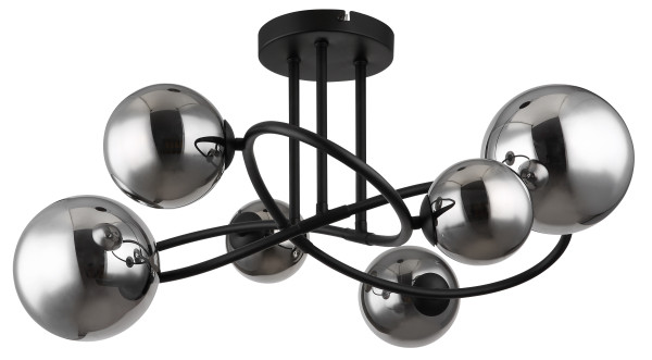 Deckenleuchte RIHA in schwarz aus Metall