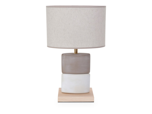 Tischleuchte SANSIBAR ASDAL in beige aus Keramik