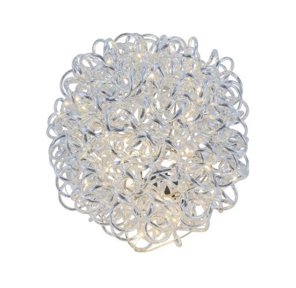 Weihnachtskugel LED in silberfarben aus Aluminium