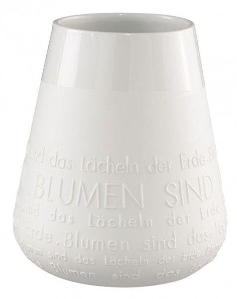 Vase LÄCHELN in weiß aus Porzellan