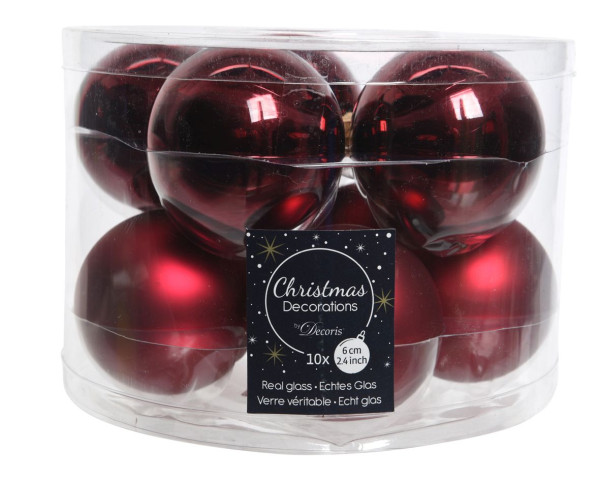 Weihnachtskugel-Box OCHSENBLUT in Ochsenblut aus Glas