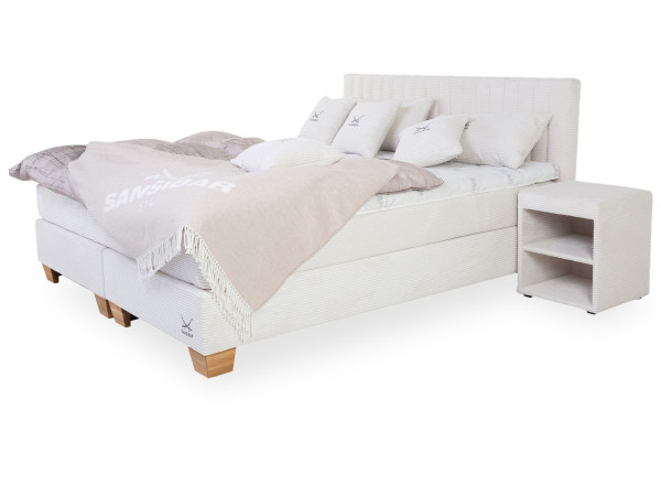 Boxspringbett SANSIBAR BILLUND in 3672 cream aus Stoff