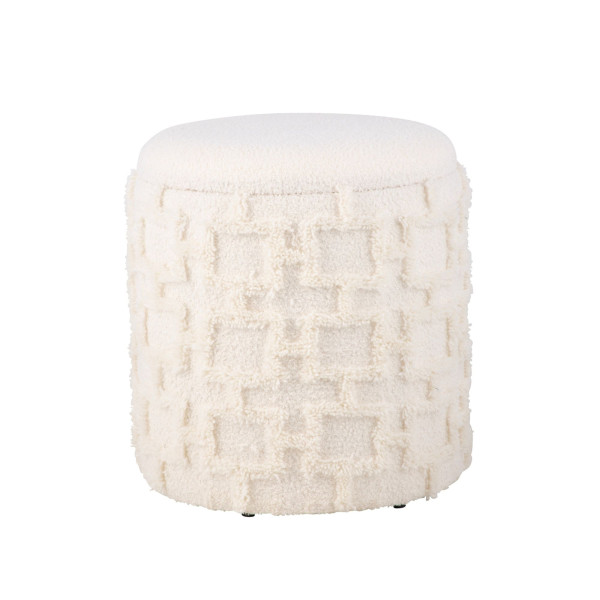 Hocker in beige aus Polyester