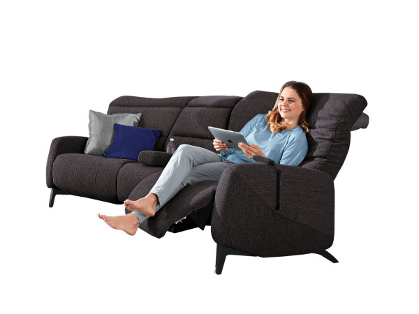 Trapezsofa MONDO Recreo in anthrazit aus Stoff