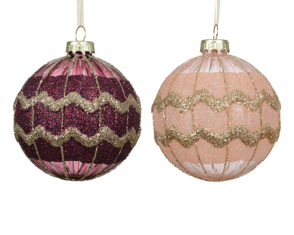 Weihnachtskugel in mehrfarbig aus Glas