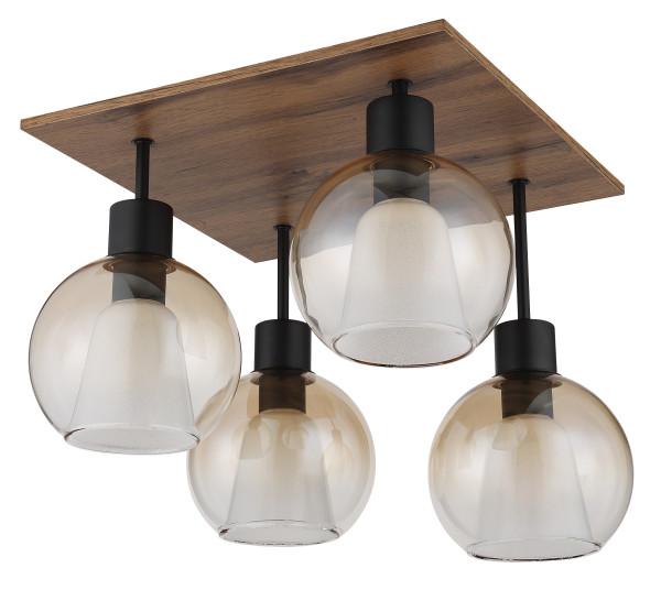 Deckenleuchte BARRY I in schwarz aus Metall