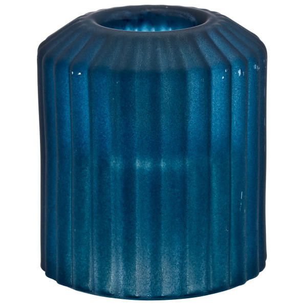 Teelichthalter in blau aus Glas