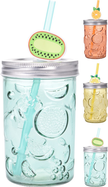 Trinkglas SUMMER in mehrfarbig aus Glas