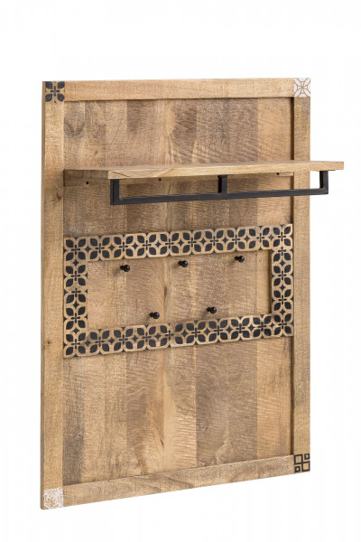 Garderobenpaneel ANIMATE in mango aus Holz
