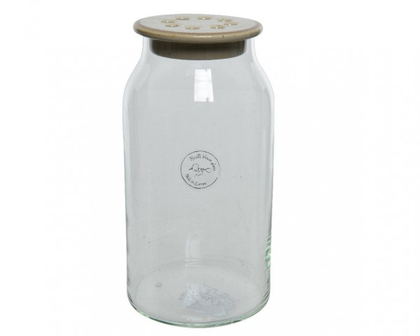Vorratsglas mit Deckel in braun aus Glas