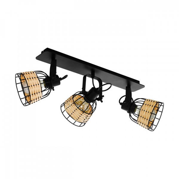 Wand-/Deckenspot ANWICK 1 in schwarz aus Metall