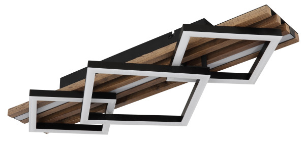 Deckenleuchte OBRIEN in schwarz aus Metall