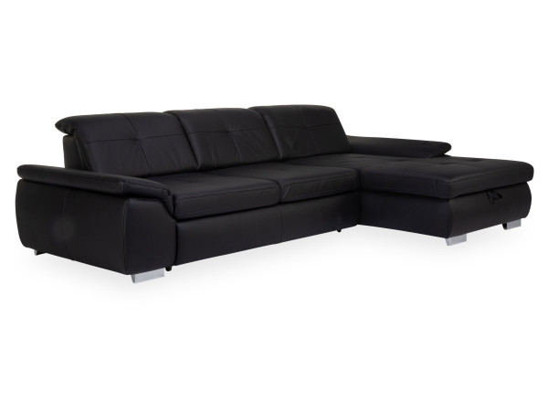 Polsterecke SYSTEMPOLSTER MINERVA in schwarz aus Leder