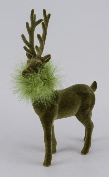 Hirsch in grün aus Kunststoff
