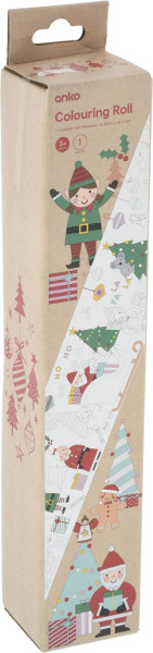 Malbuch auf Rolle XMAS in weiß aus Papier