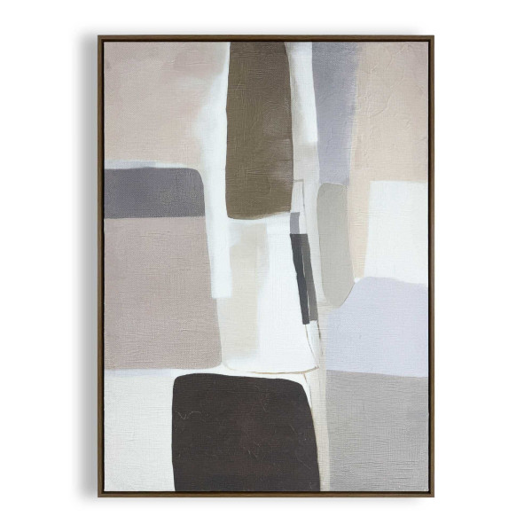 Leinwandbild ABSTRAKTE THEMEN in beige aus Materialmix
