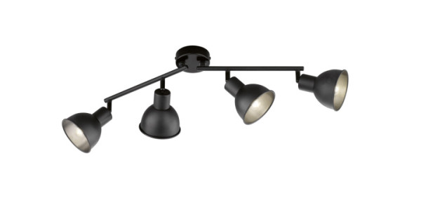 Wand-/Deckenspot SPEEDY in schwarz aus Metall