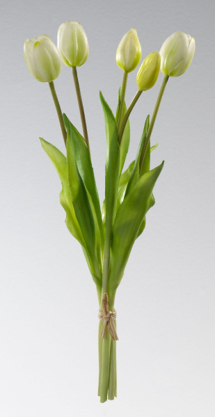 Kunstblume TULPENBUND in weiß aus Kunststoff