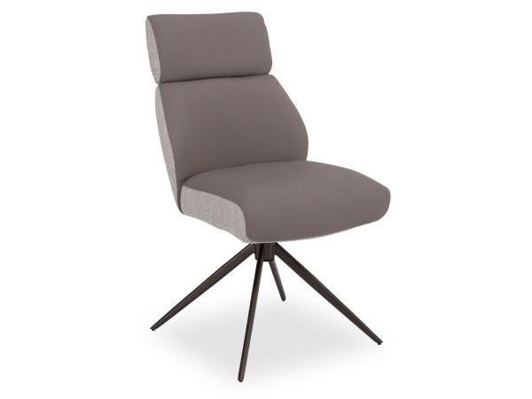 Polsterstuhl HARPER DUNDEE in beige aus Leder/Stoff