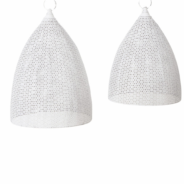 Windlicht Set CLARISSA in creme aus Eisen