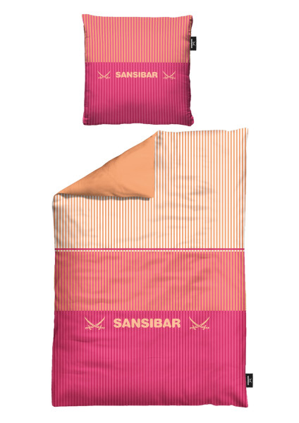 Bettwäsche SANSIBAR Satin in orange aus Baumwolle