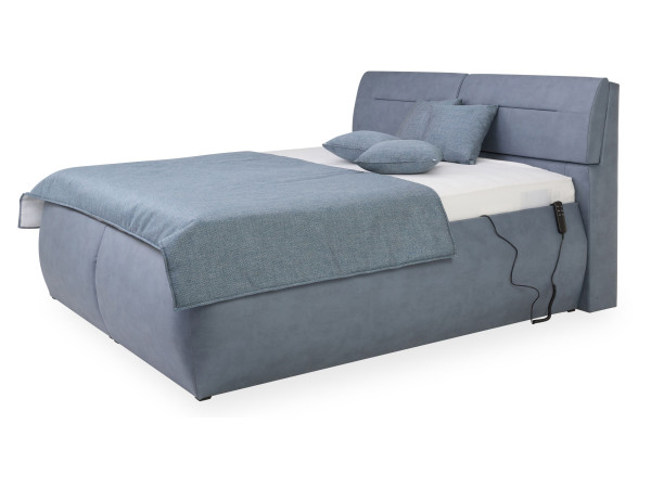 Polsterbett vito MELODY in blau aus Stoff
