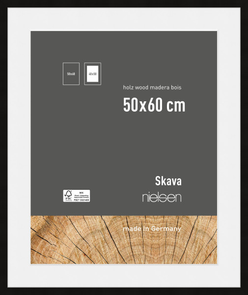 Bilderrahmen SKAVA in schwarz aus Holz