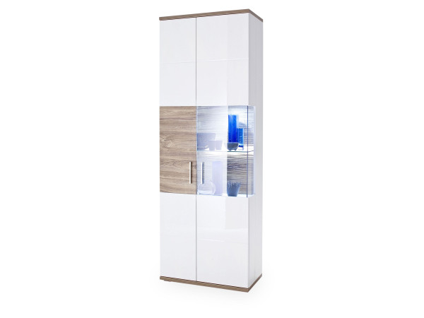 Vitrine HARPER MARADI in weiß aus Melamin