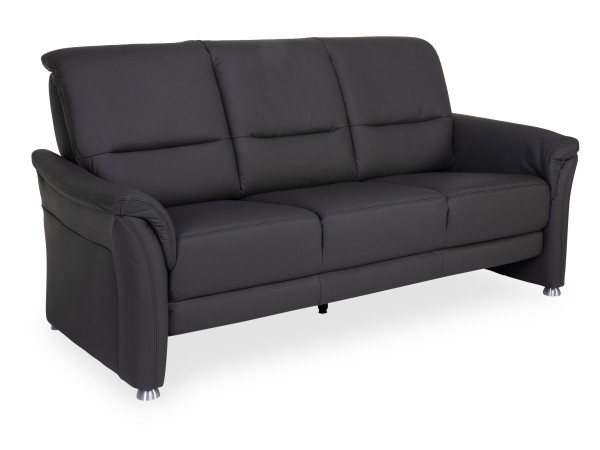 Sofa SYSTEMPOLSTER 3 Sitzer PACITA in anthrazit aus Leder