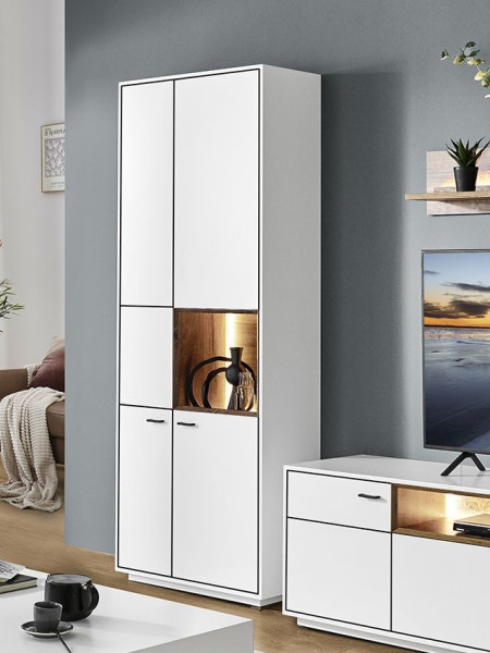 Vitrine HARPER IZARRA in weiß aus Dekor