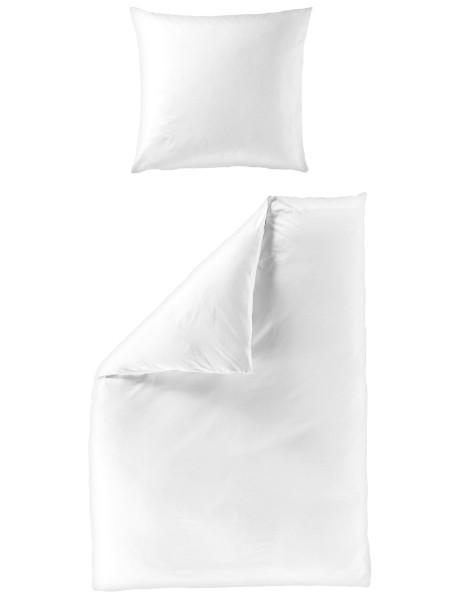 Bettwäsche Mako-Satin white aus Baumwolle