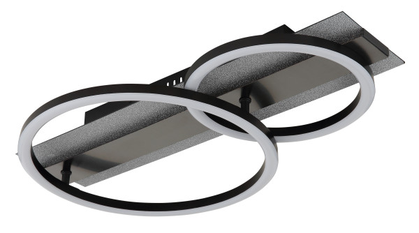 Deckenleuchte NORBERTO in schwarz aus Metall